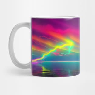 Synthwave Neon Lightning Mug